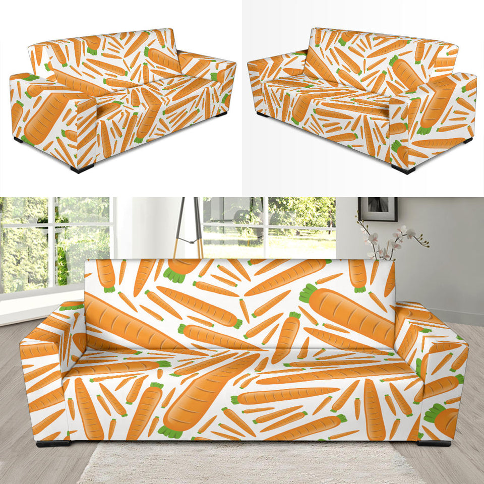 Carrot Pattern Print Design 02 Sofa Slipcover