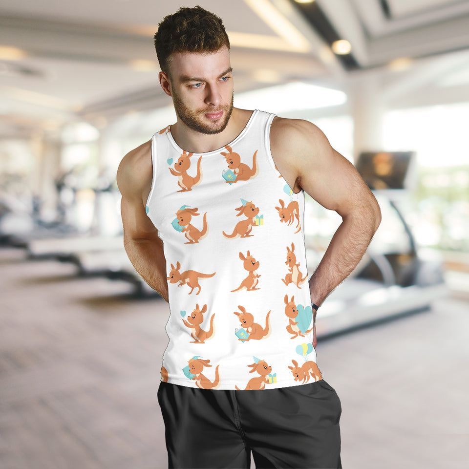 Cute Kangaroo pattern Men Tank Top