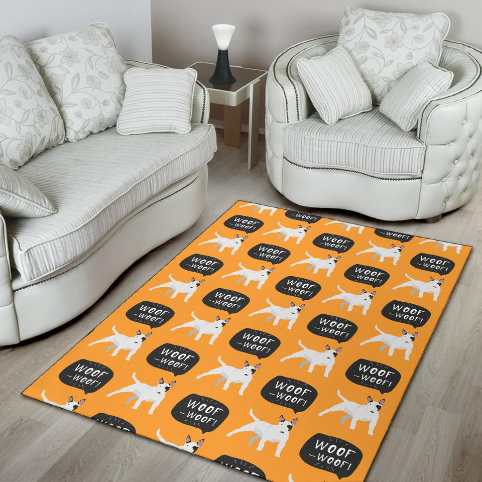 Bull Terrier Pattern Print Design 03 Area Rug