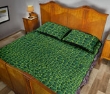 Crocodile Skin Printed Quilt Bed Set