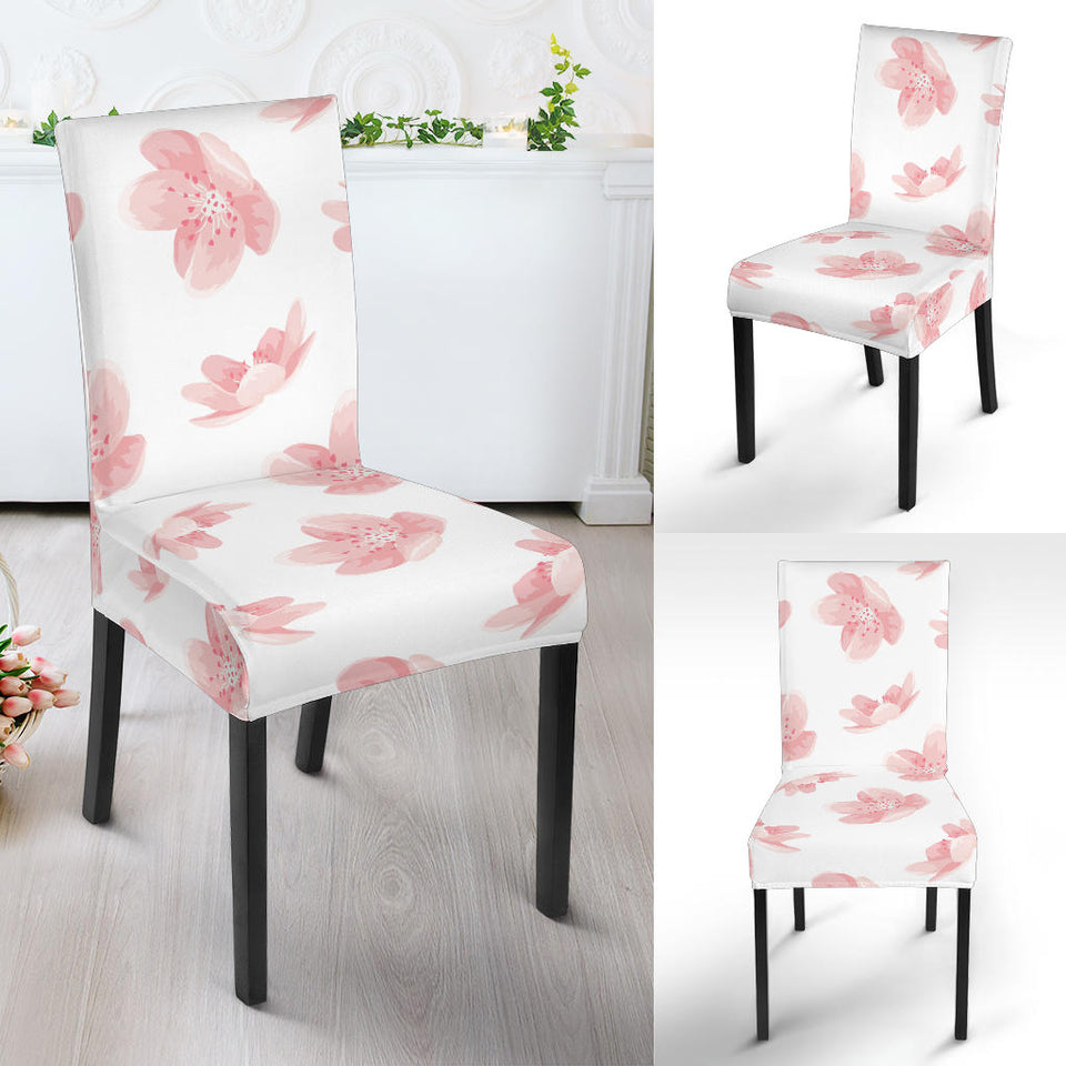 Pink Sakura Cherry Blossom Pattern Dining Chair Slipcover