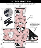 Cows milk product pink background Chair Cover Protector