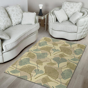 Ginkgo Leaves Design Pattern Area Rug