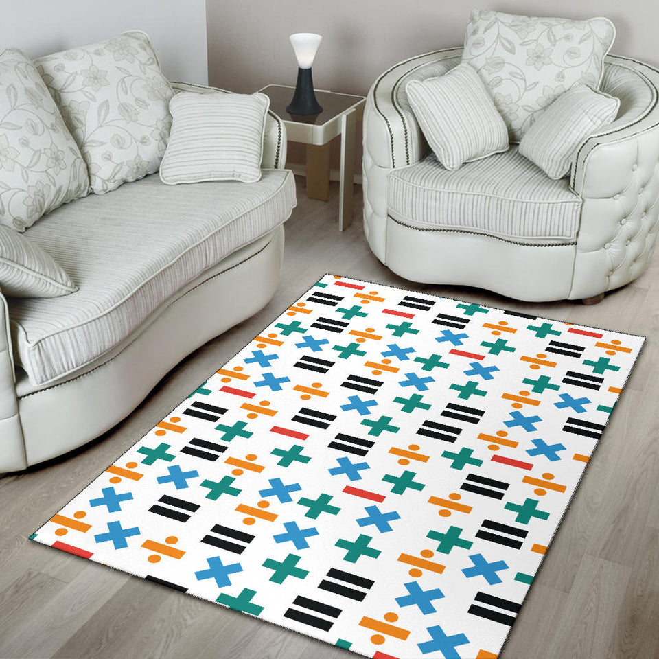 Math Pattern Print Design 05 Area Rug
