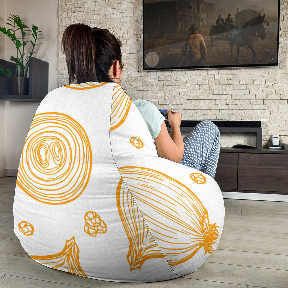 Hand Drawn Onion Pattern Bean Bag Cover