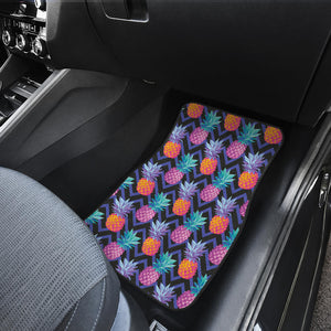 Pineapples Pattern Zigzag Background Front Car Mats