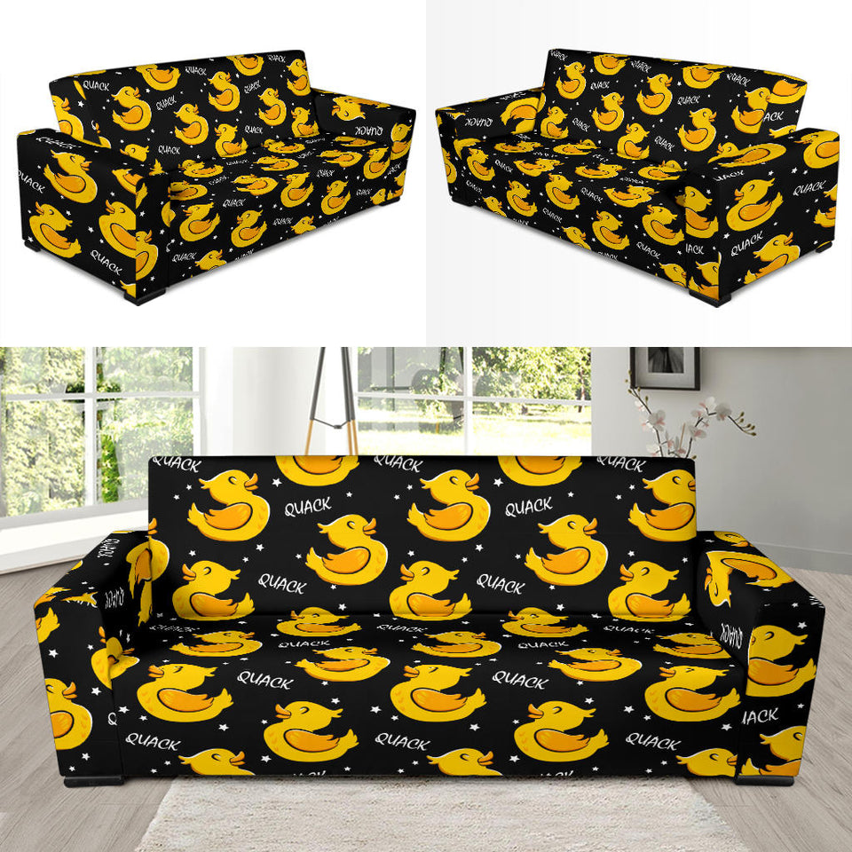 Duck Toy Pattern Print Design 05 Sofa Slipcover