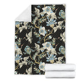 Japanese Crane Ornament Elements Premium Blanket