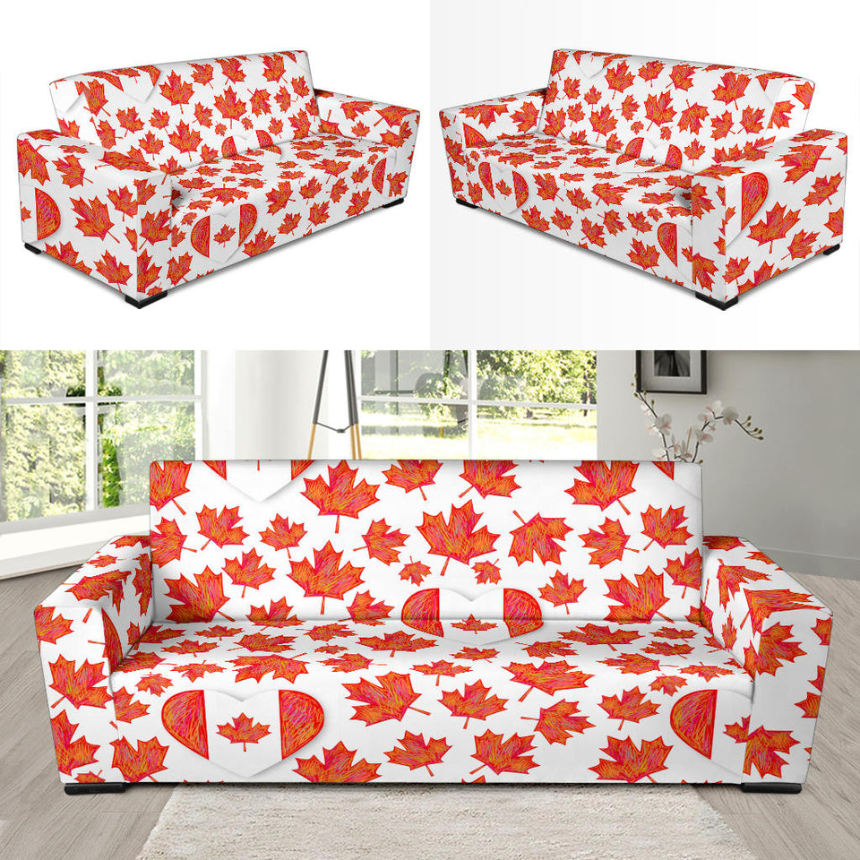 Canada Pattern Print Design 02 Sofa Slipcover