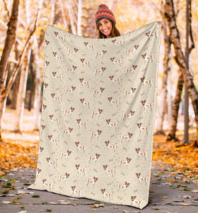 Jack Russel Pattern Print Design 02 Premium Blanket