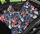 Blue Red Dragon Cloud Pattern Dog Car Seat Covers