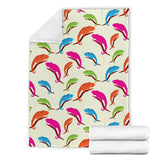 Colorful Chameleon Lizard Pattern Premium Blanket