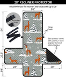 Beautiful deers Winter Christmas Recliner Cover Protector