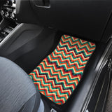 Zigzag  Chevron Colorful Pattern Front Car Mats