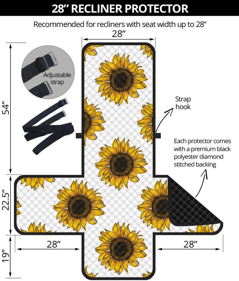 sunflowers design pattern Recliner Cover Protector