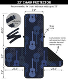 Blue Theme guitar pattern Chair Cover Protector