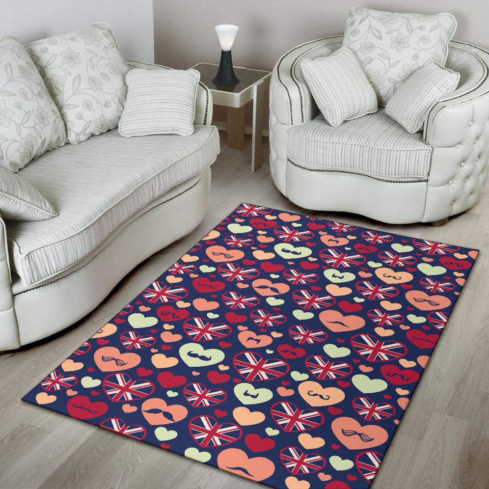 British Pattern Print Design 02 Area Rug