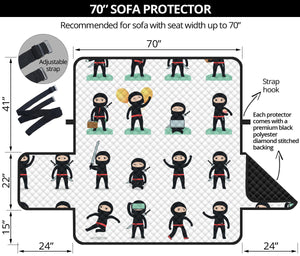 Cute ninja katana sword pattern Sofa Cover Protector