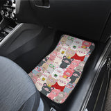 Pig Pattern Print Design 02 Front and Back Car Mats