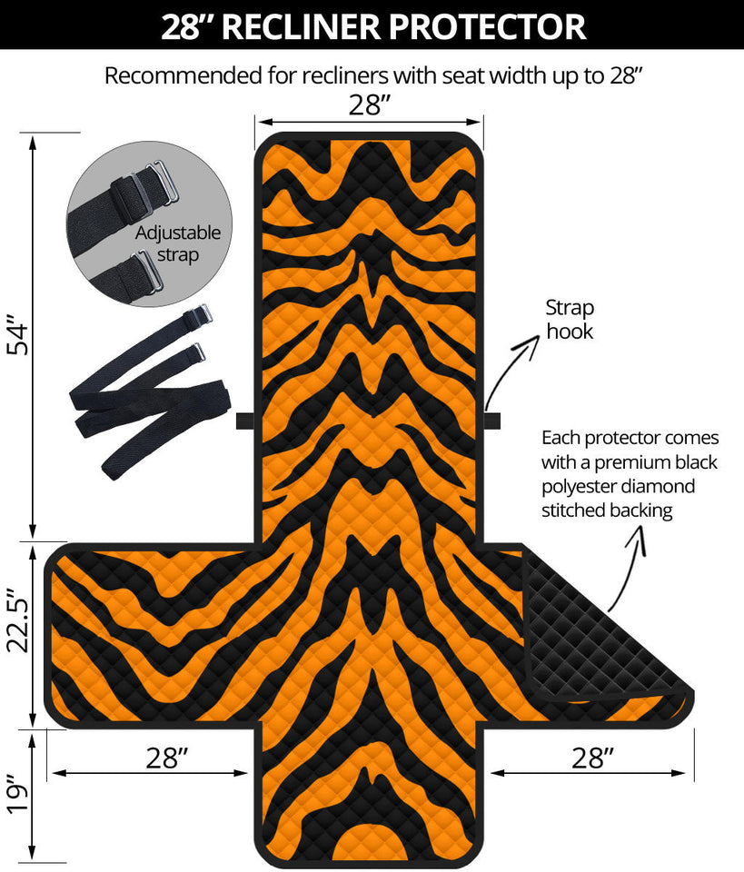 Bengal tigers skin print pattern Recliner Cover Protector