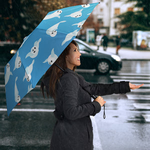 Cute Sea Lion Seal Pattern Background Umbrella