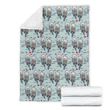 Lovely Sea Otter Pattern Premium Blanket