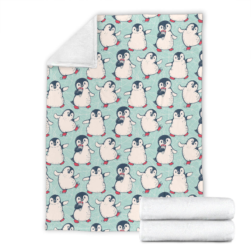 Cute Penguin Pattern Premium Blanket