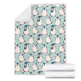 Cute Penguin Pattern Premium Blanket