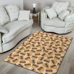 Hamburger Pattern Print Design 01 Area Rug