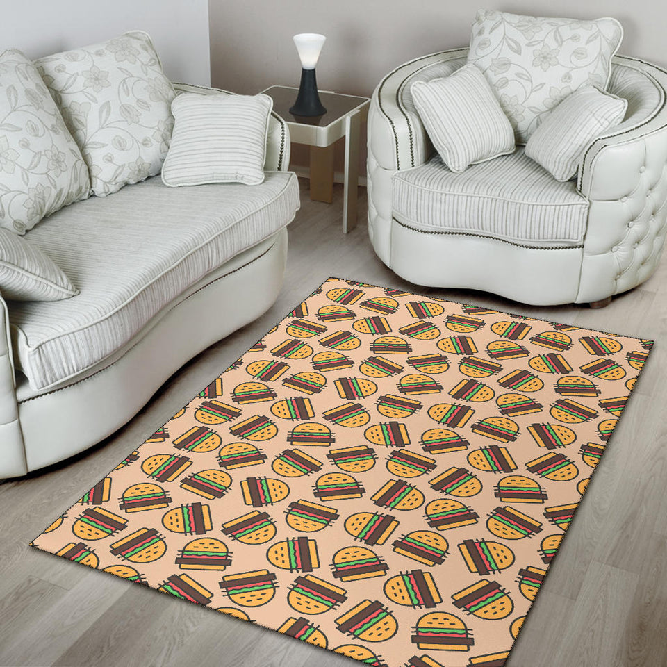 Hamburger Pattern Print Design 01 Area Rug