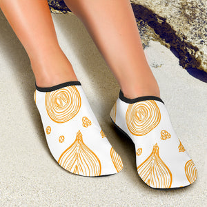 Hand Drawn Onion Pattern Aqua Shoes