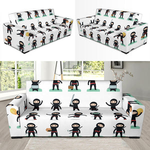 Cute Ninja Katana Sword Pattern Sofa Slipcover