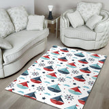 Cute Color Paper Sailboat Pattern Area Rug
