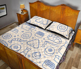 Cute sushi icon pattern Quilt Bed Set