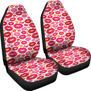 Lips Pattern Print Design 01 Universal Fit Car Seat Covers