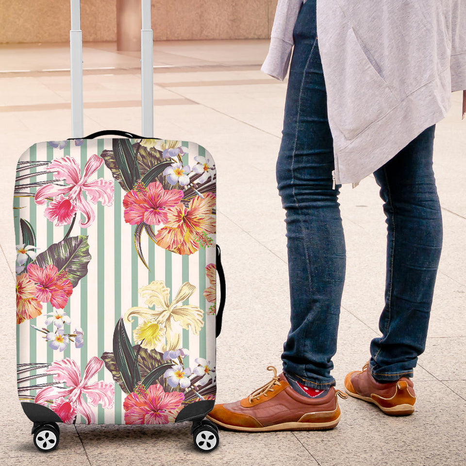 Colorful Orchid Flower Pattern Luggage Covers