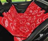 Sushi Pattern Red Background Dog Car Seat Covers