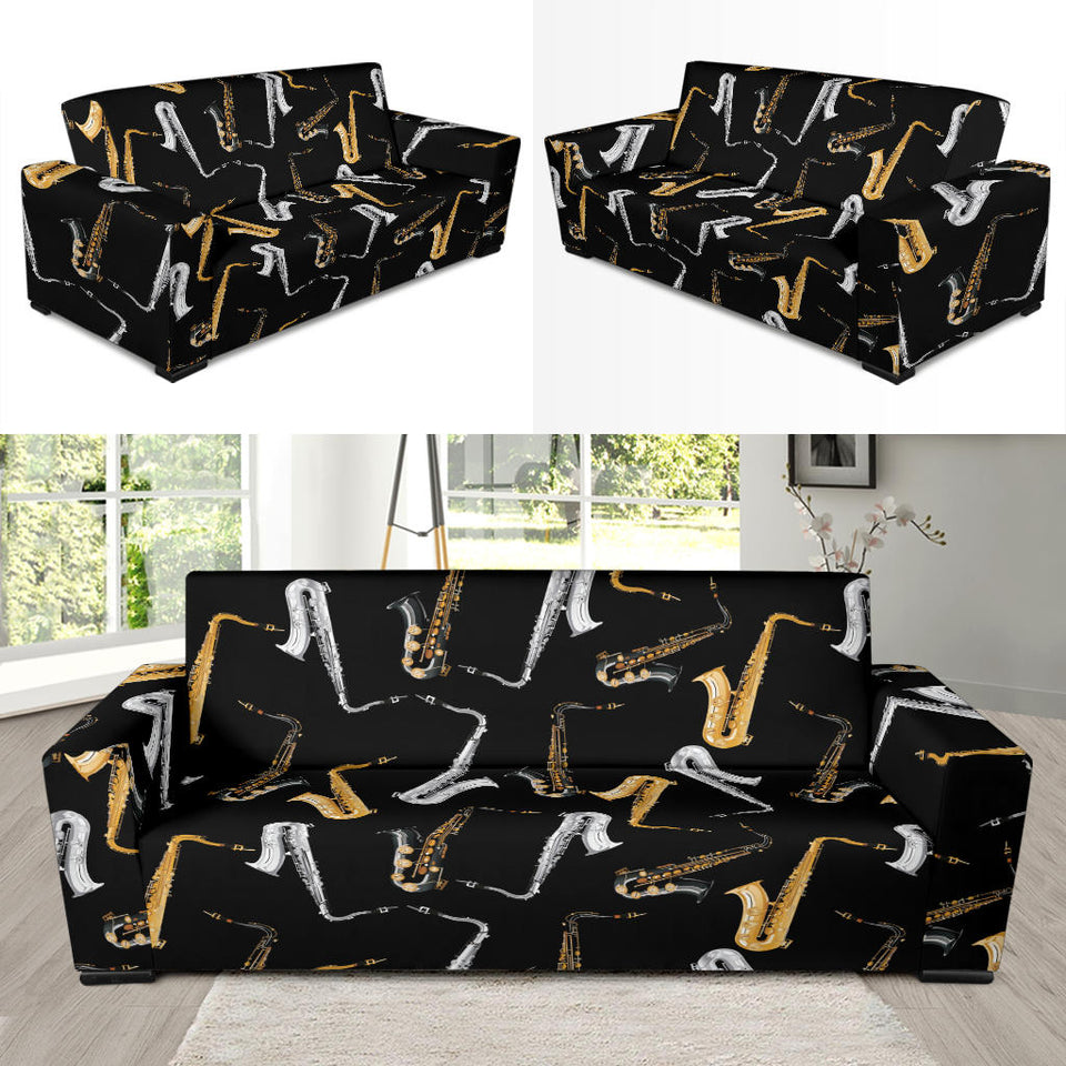 Saxophone Design Pattern Sofa Slipcover