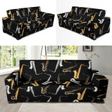 Saxophone Design Pattern Sofa Slipcover