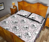 Cute french bulldog pattern Quilt Bed Set