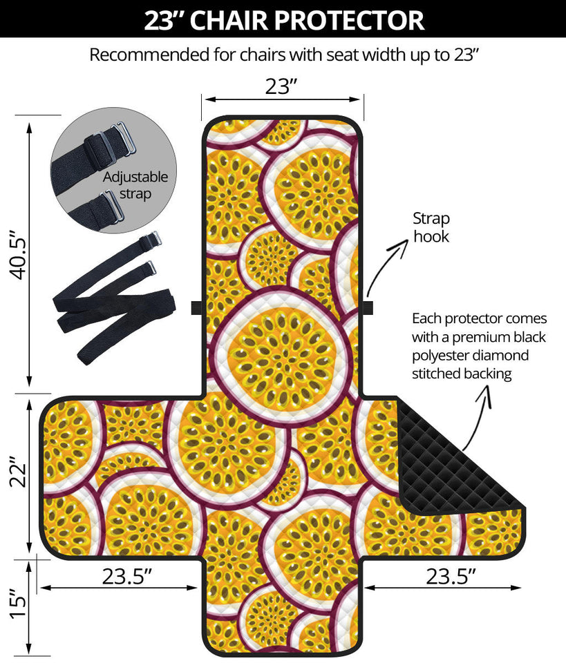 Passion fruits slice pattern Chair Cover Protector