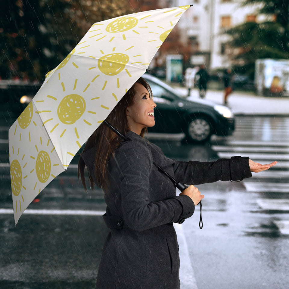 Hand Drawn Sun Pattern Umbrella