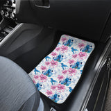 Hummingbird Pattern Print Design 02 Front and Back Car Mats