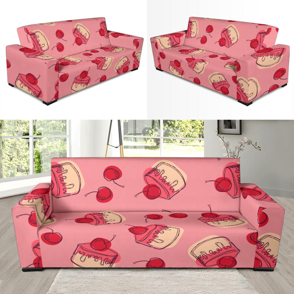 Cake Cherry Pattern Sofa Slipcover