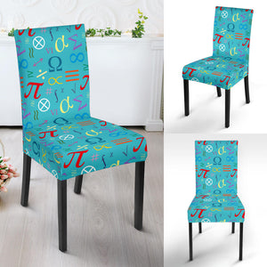 Math Pattern Print Design 02 Dining Chair Slipcover