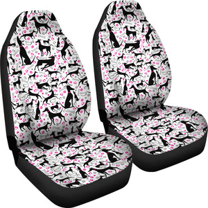 Greyhound Pattern Print Design 02 Universal Fit Car Seat Covers