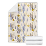 Lavender Modern Pattern Blackground Premium Blanket