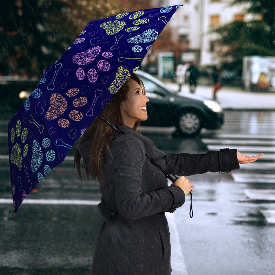 Dog Paws Pattern Print Design 02 Umbrella