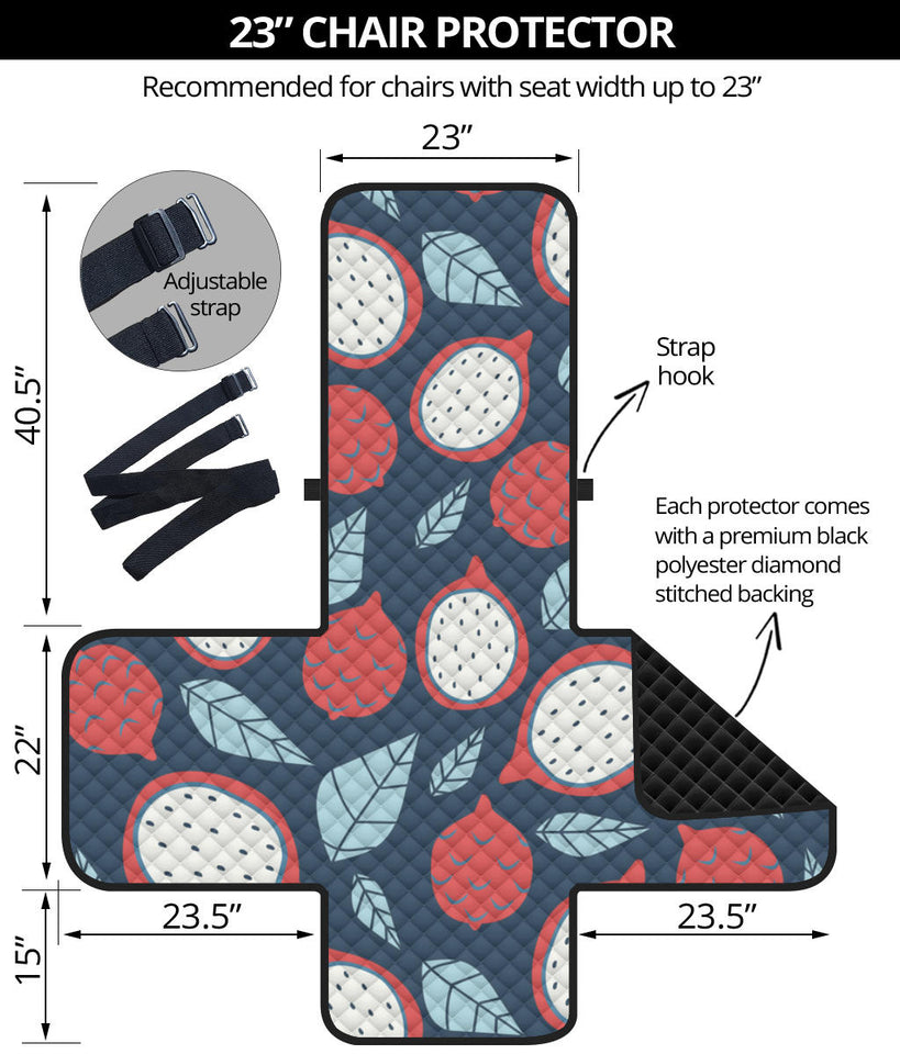 dragon fruits dark blue background Chair Cover Protector