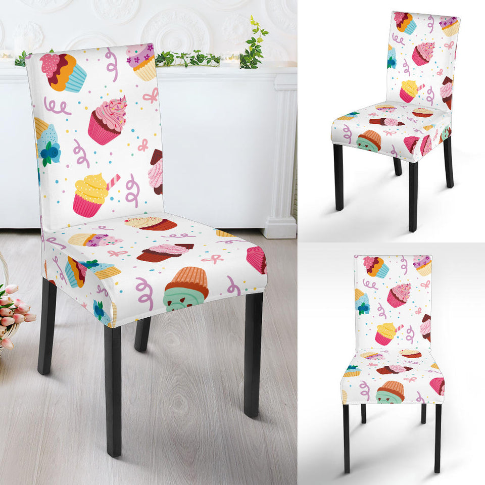 Cake Cupcake Design Pattern Dining Chair Slipcover